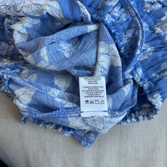 Love Tree Tunic Tank Women Size M Y2K Style, Blue Floral Boho Babydoll - Picture 7 of 7